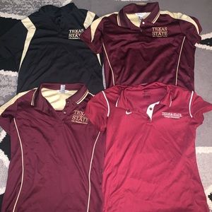 4 Texas state university polos! $15each!
